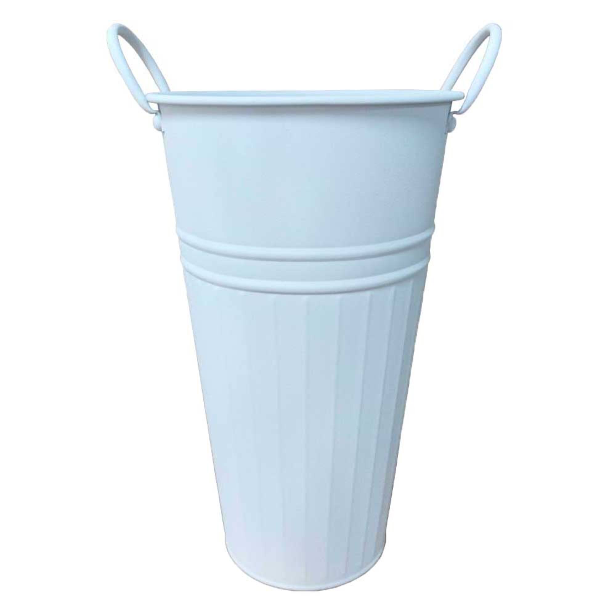 15.5" White Decorative Metal Container by Ashland®